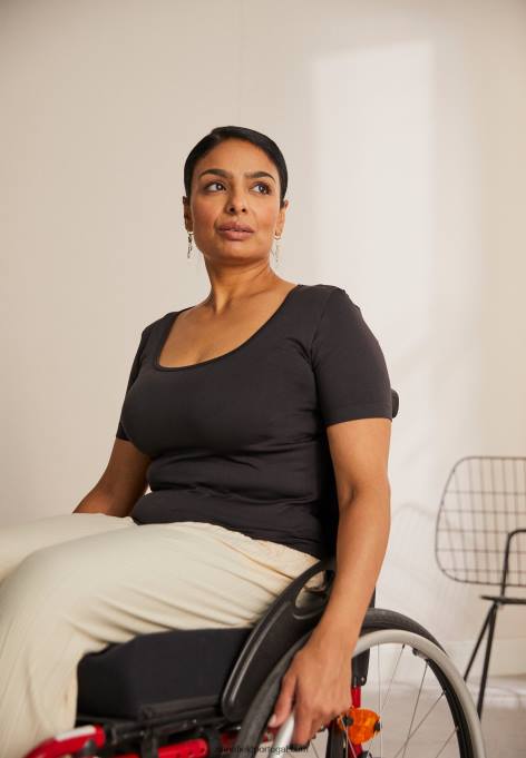 mulheres camiseta básica preta F4BZ0D374 Anna Field