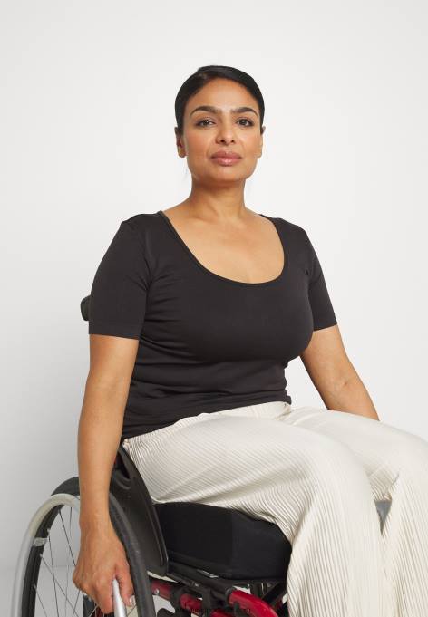 mulheres camiseta básica preta F4BZ0D374 Anna Field