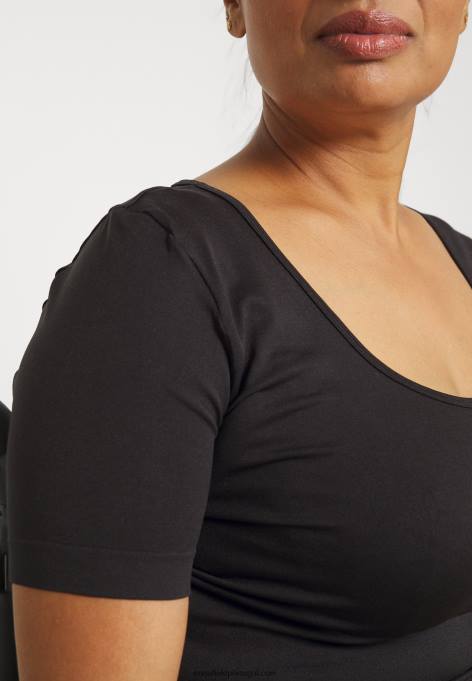 mulheres camiseta básica preta F4BZ0D374 Anna Field