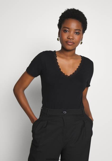 mulheres camiseta básica preta F4BZ0D377 Anna Field