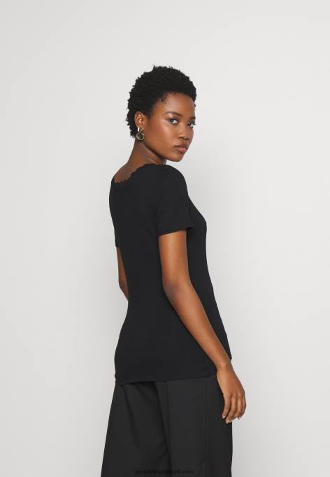 mulheres camiseta básica preta F4BZ0D377 Anna Field