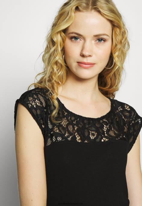 mulheres camiseta básica preta F4BZ0D379 Anna Field