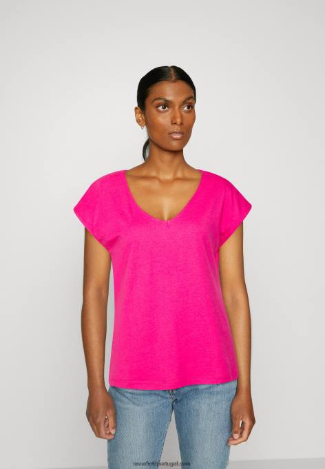 mulheres camiseta básica rosa F4BZ0D378 Anna Field