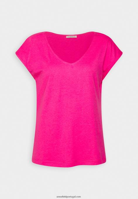 mulheres camiseta básica rosa F4BZ0D378 Anna Field