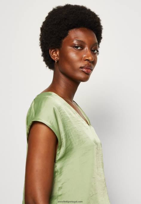 mulheres camiseta básica verde-oliva F4BZ0D315 Anna Field