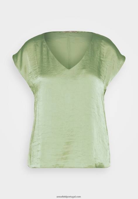 mulheres camiseta básica verde-oliva F4BZ0D315 Anna Field