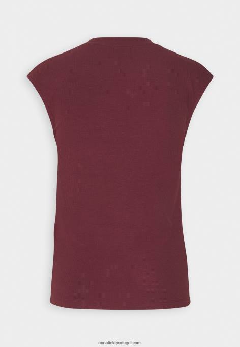 mulheres camiseta básica vermelho escuro F4BZ0D310 Anna Field