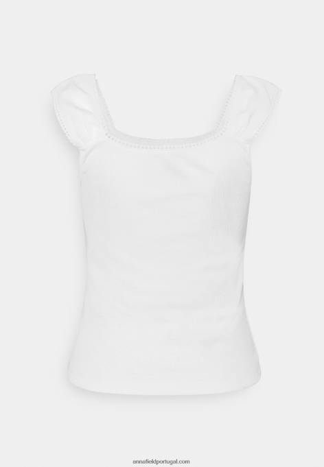 mulheres camiseta branca estampada F4BZ0D258 Anna Field