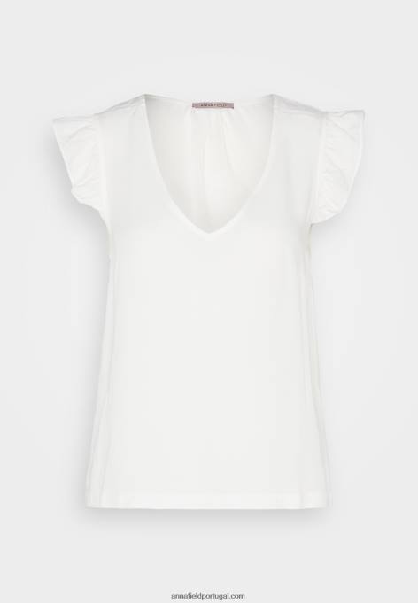 mulheres camiseta branca estampada F4BZ0D265 Anna Field