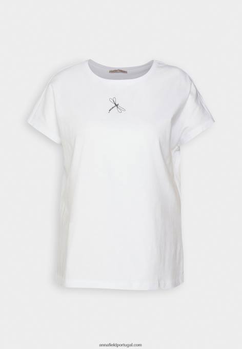 mulheres camiseta branca estampada F4BZ0D299 Anna Field