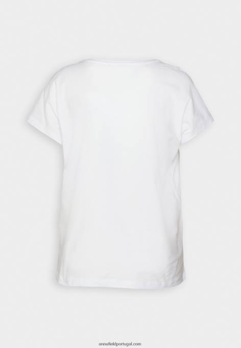 mulheres camiseta branca estampada F4BZ0D299 Anna Field