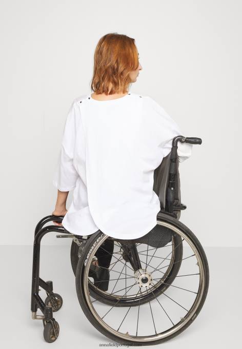 mulheres camiseta branca estampada F4BZ0D371 Anna Field