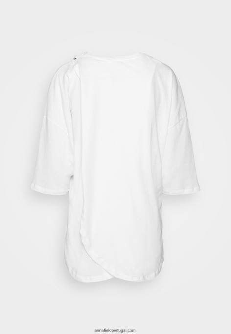 mulheres camiseta branca estampada F4BZ0D371 Anna Field