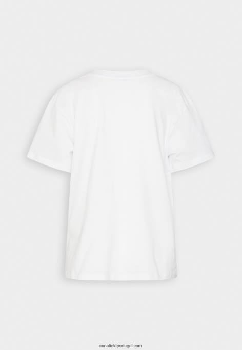 mulheres camiseta branca estampada F4BZ0D372 Anna Field