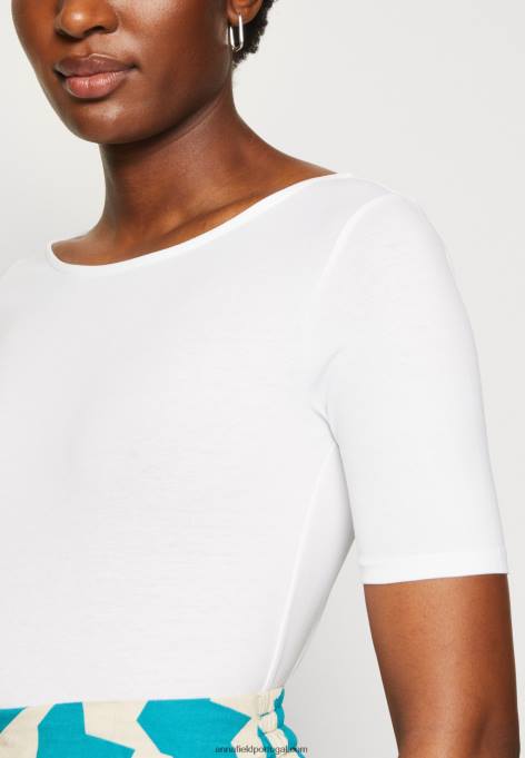 mulheres camiseta estampada azul claro/branco F4BZ0D292 Anna Field