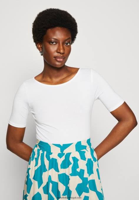 mulheres camiseta estampada azul claro/branco F4BZ0D292 Anna Field