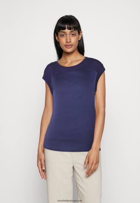 mulheres camiseta estampada azul escuro F4BZ0D253 Anna Field