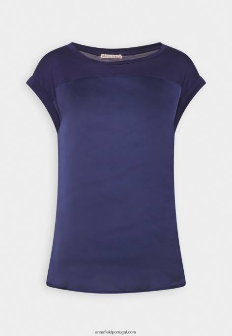 mulheres camiseta estampada azul escuro F4BZ0D253 Anna Field