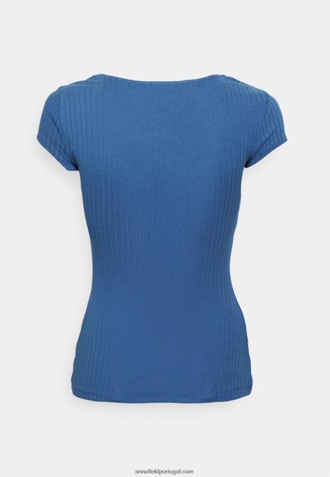 mulheres camiseta estampada azul escuro F4BZ0D275 Anna Field