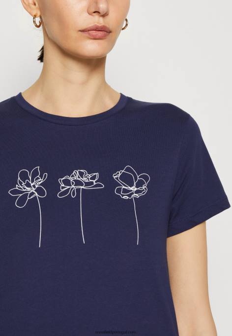 mulheres camiseta estampada azul escuro F4BZ0D313 Anna Field
