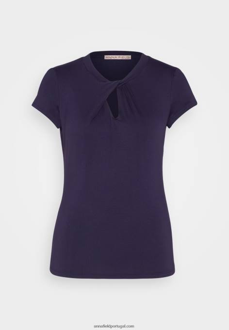 mulheres camiseta estampada azul escuro F4BZ0D355 Anna Field