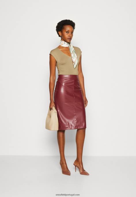 mulheres camiseta estampada bege F4BZ0D309 Anna Field