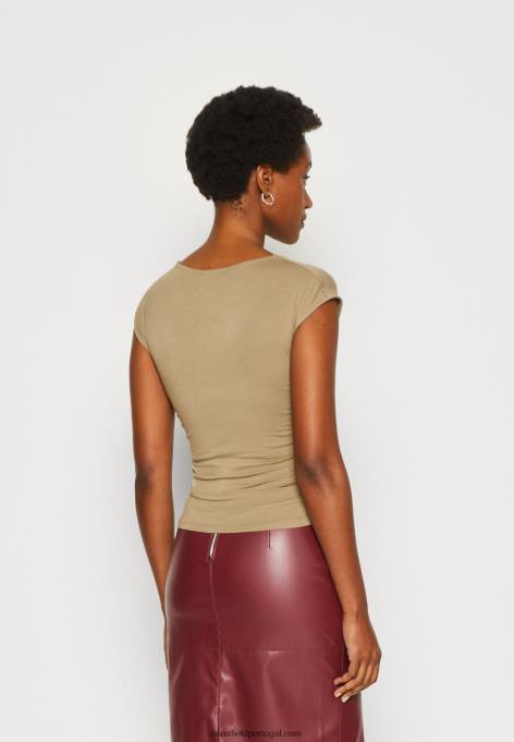 mulheres camiseta estampada bege F4BZ0D309 Anna Field