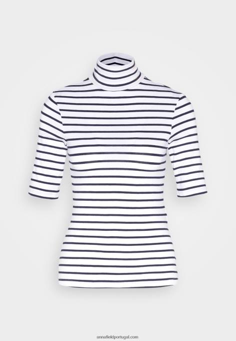 mulheres camiseta estampada branca/azul escuro F4BZ0D305 Anna Field