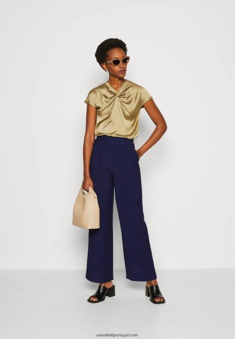 mulheres camiseta estampada caqui F4BZ0D285 Anna Field