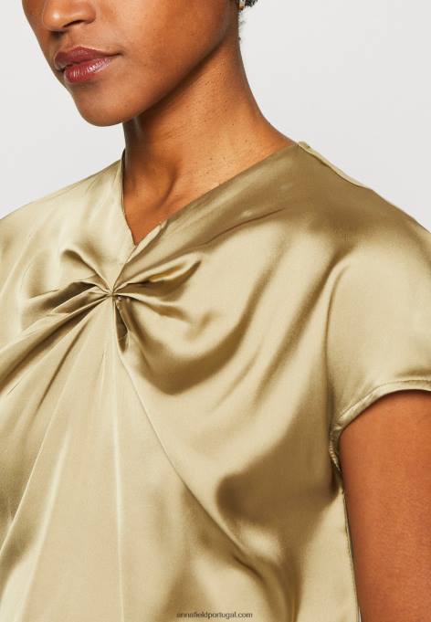 mulheres camiseta estampada caqui F4BZ0D285 Anna Field