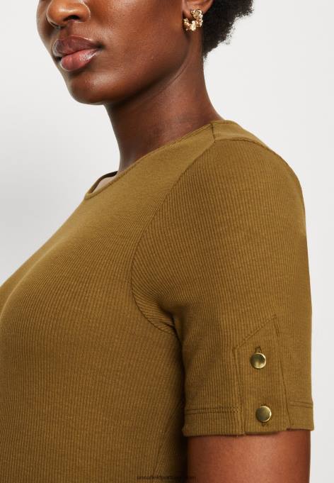 mulheres camiseta estampada caqui F4BZ0D368 Anna Field