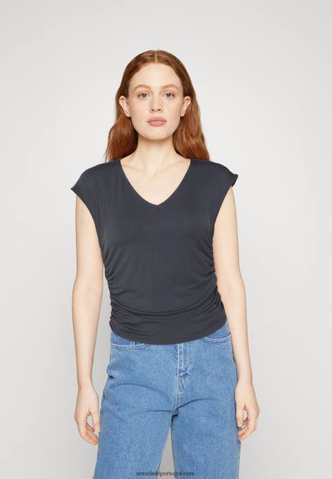 mulheres camiseta estampada cinza F4BZ0D351 Anna Field