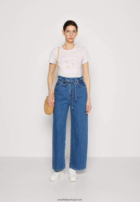 mulheres camiseta estampada lilás F4BZ0D345 Anna Field