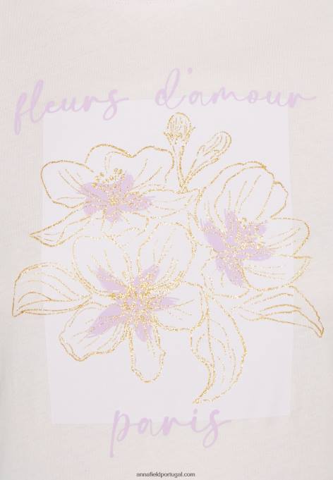 mulheres camiseta estampada lilás F4BZ0D345 Anna Field