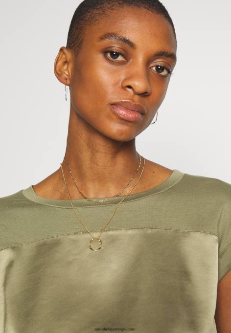 mulheres camiseta estampada martini olive F4BZ0D256 Anna Field