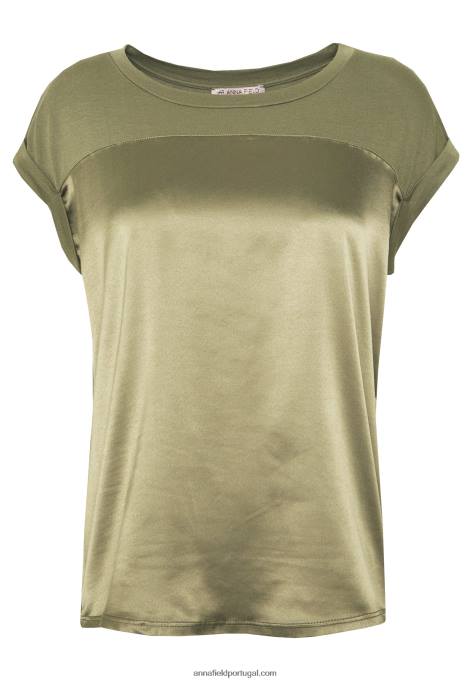mulheres camiseta estampada martini olive F4BZ0D256 Anna Field