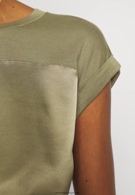 mulheres camiseta estampada martini olive F4BZ0D256 Anna Field