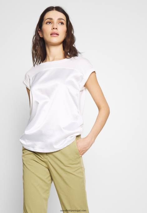 mulheres camiseta estampada off white F4BZ0D260 Anna Field