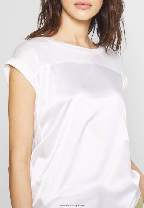 mulheres camiseta estampada off white F4BZ0D260 Anna Field