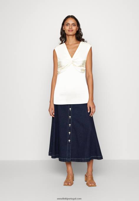 mulheres camiseta estampada off white F4BZ0D311 Anna Field