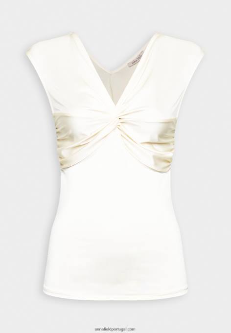 mulheres camiseta estampada off white F4BZ0D311 Anna Field