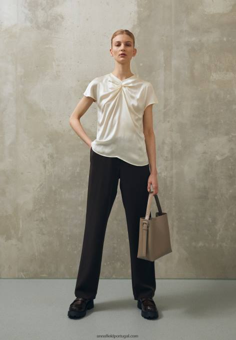 mulheres camiseta estampada off white F4BZ0D346 Anna Field