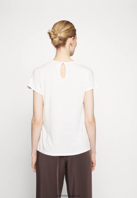 mulheres camiseta estampada off white F4BZ0D346 Anna Field