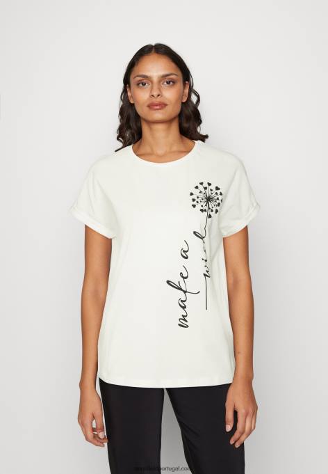 mulheres camiseta estampada off white F4BZ0D370 Anna Field