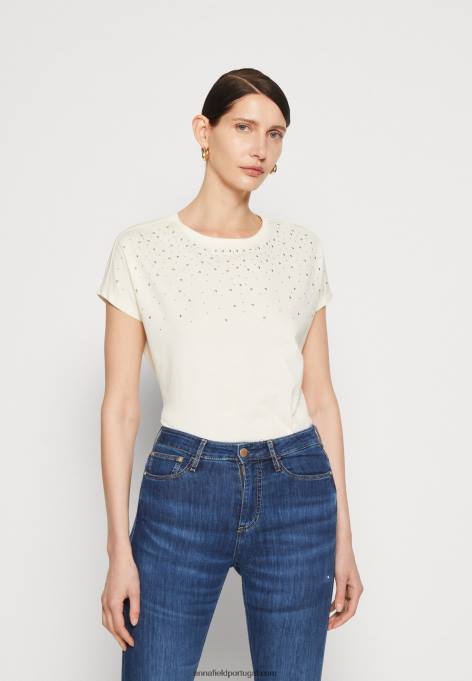 mulheres camiseta estampada offwhite F4BZ0D369 Anna Field