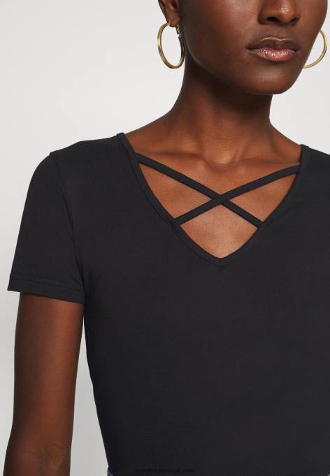 mulheres camiseta estampada preta F4BZ0D249 Anna Field