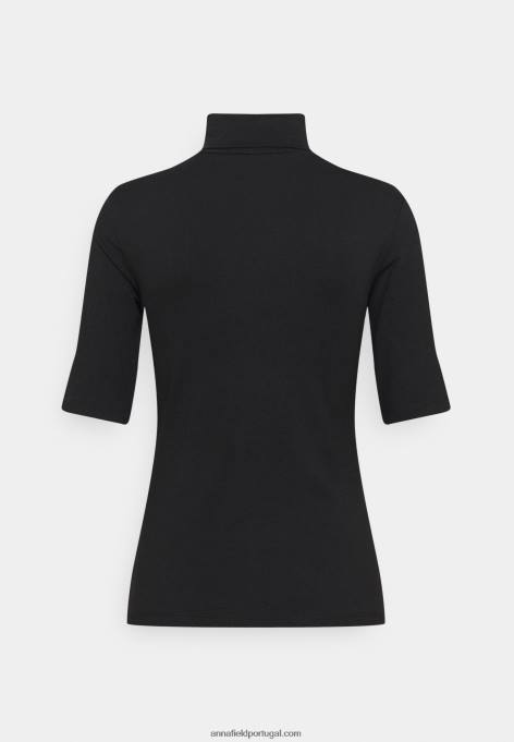 mulheres camiseta estampada preta F4BZ0D251 Anna Field