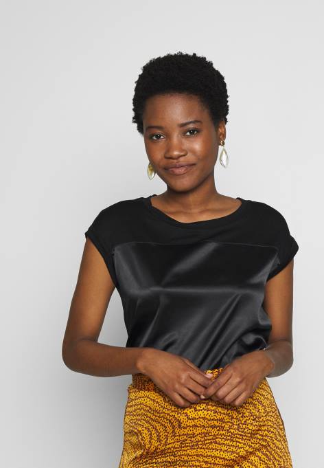 mulheres camiseta estampada preta F4BZ0D274 Anna Field