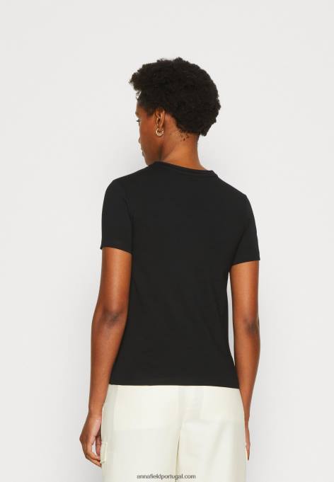 mulheres camiseta estampada preta F4BZ0D325 Anna Field