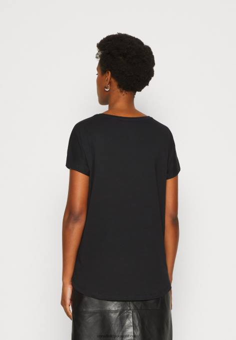 mulheres camiseta estampada preta F4BZ0D332 Anna Field